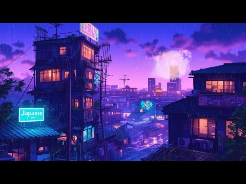 📚 Lofi Hip Hop Music for Study Sessions & Sleep | 🌧️ Quiet Rain Night Background | The Japanese Town
