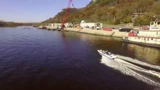 Mississippi Drone Boat Chase (Follow-me mode, DJI Phantom 3 Professional)