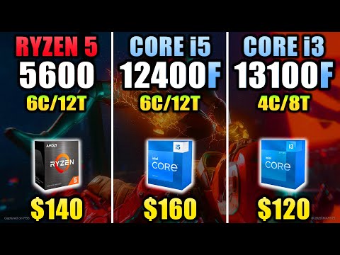 R5 5600 vs i5-12400F vs i3-13100F - How Much Performance Difference?