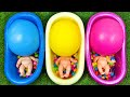 Rainbow Satisfying Video L ASMR Mixing Candy Skittles In Three Bathtubs Baloons With M M S Slime