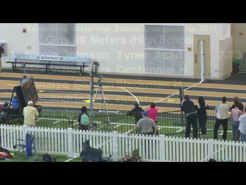 2017 TN State HS Indoor Championships - Girls 60m Dash Prelims Heat 2