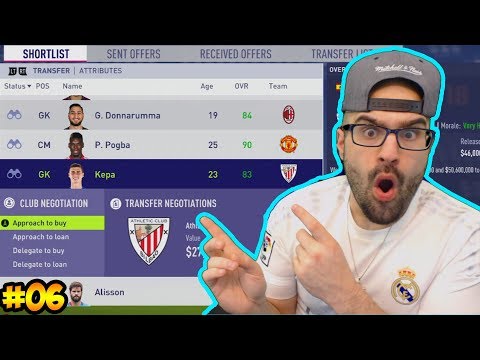 WOW WE SIGNED THE NEW DE GEA!! $40,000,000 - FIFA 18 Career Mode Real Madrid #06