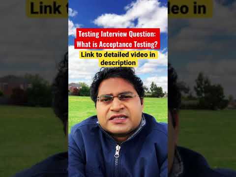What is Acceptance Testing Software testing interview Questions and Answers shorts