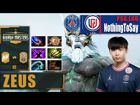 NGX vs PSG.LGD | NOTHINGTOSAY GOD TIER ZEUS PLAYSTYLE EZ MID | RIYADH MASTERS 2022 Dota 2 Highlights