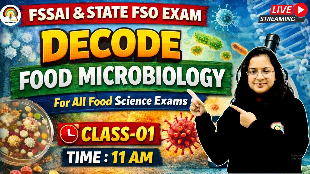 DECODE FOOD MICROBIOLOGY CLASS-01 | FSSAI & STATE FSO FOOD MICROBIOLOGY CLASSES