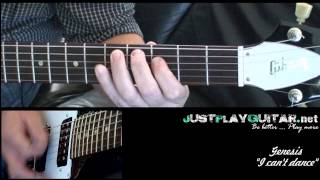 [ GENESIS - I can't dance ] how to play part 1/2 [ guitar cover ]