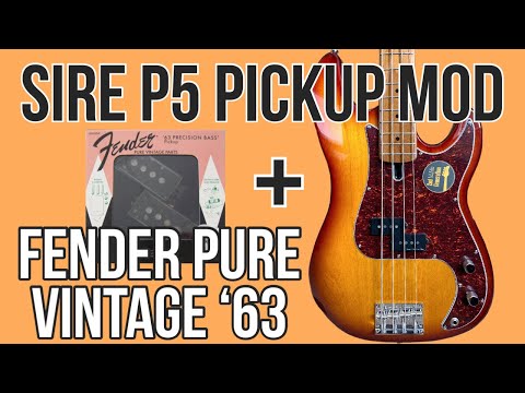 How to change p bass pickups - Sire P5 Pickup Mod - Fender Pure Vintage 63 Precision Pickups