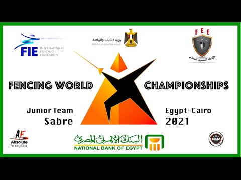Fencing World Championships Egypt Cairo 2021 - Junior Team Sabre Piste Green