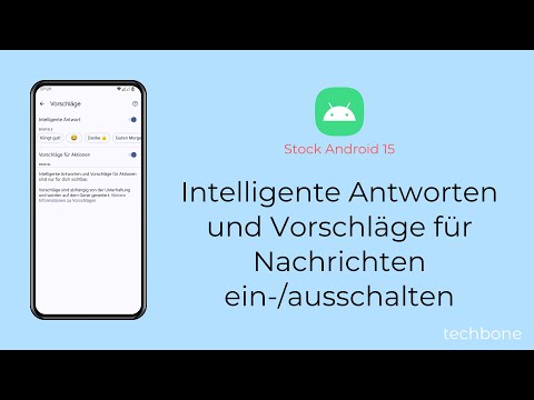 Intelligente Antworten und Vorschläge für Nachrichten einschalten oder ausschalten [Android 15]