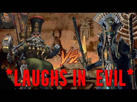 THE VILLAIN SHOWDOWN | Tomb Kings vs Chaos  Dwarfs - Total War Warhammer 3