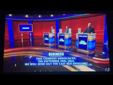 Final Jeopardy & LONG end credits - Champions Wildcard Day 40 (11/24/23)