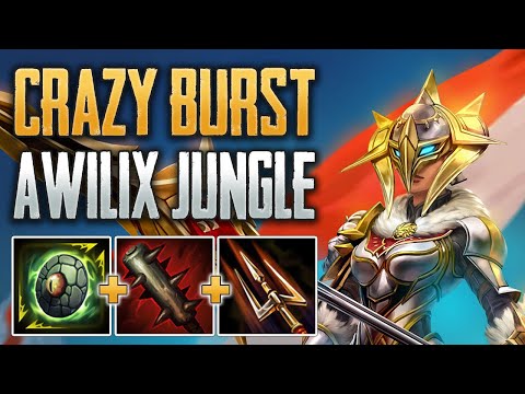 HER BURST DAMAGE IS CRAZY! Awilix Jungle Gameplay (SMITE Conquest)