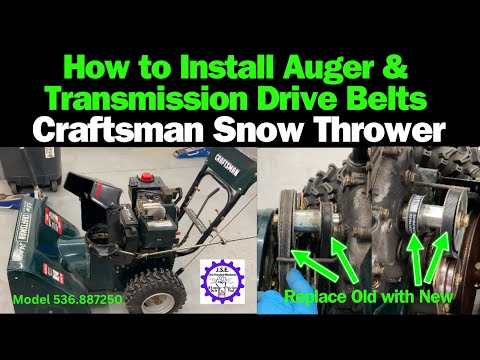 How to Install Auger Belt & Transmission Drive Belt on a Craftsman Snow Thrower