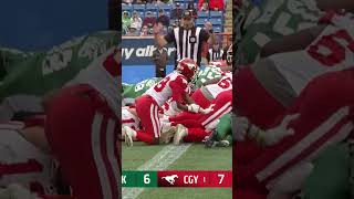 QB JOSH LOVE SNEAKS IT IN FOR THE TOUCHDOWN ???? #football #cfl #stampeders #touchdown