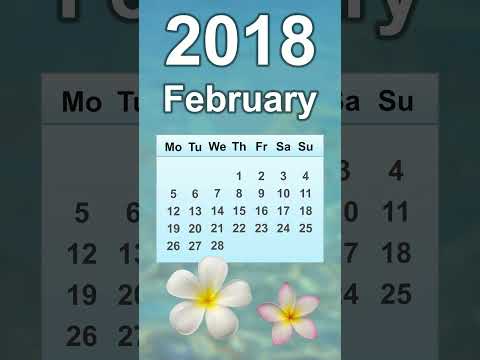 February 2018 Calendar