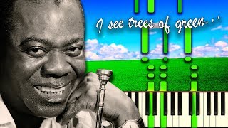 WHAT A WONDERFUL WORLD by Louis Armstrong - Piano Tutorial