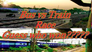 preview picture of video 'Bus Vs Train Race ....   Tell who will win??????'