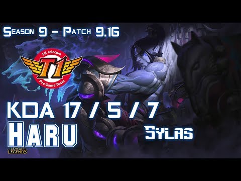 SKT T1 Haru SYLAS vs KARTHUS Jungle - Patch 9.16 KR Ranked