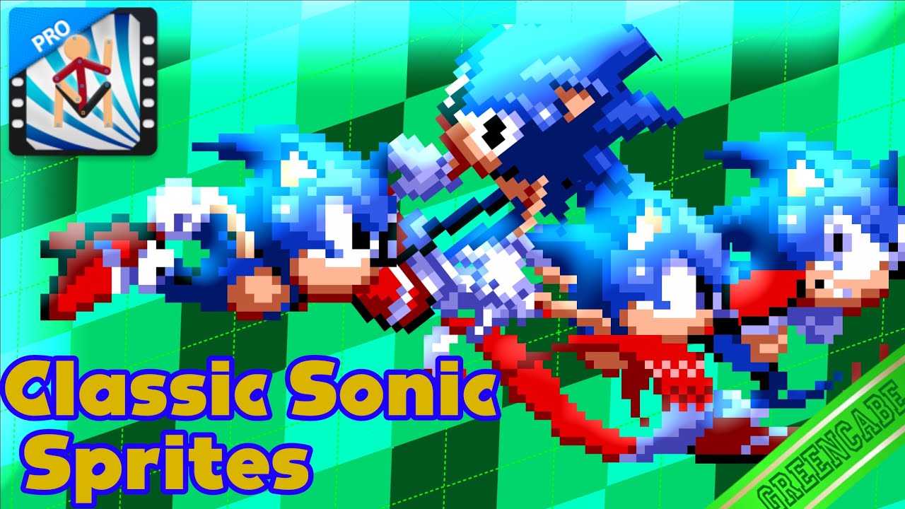 The Classic Sonic Sprites Sticknodes Test Animation