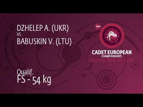 Qual. FS - 54 kg: A. DZHELEP (UKR) df. V. BABUSKIN (LTU) by TF, 10-0