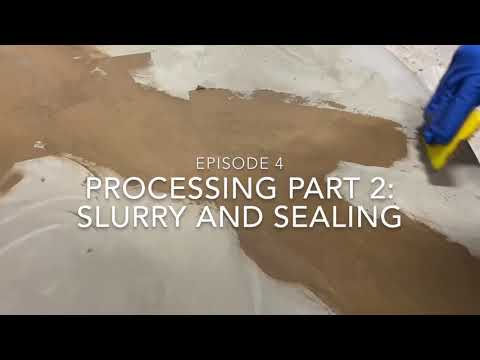Concrete Table Build Episode 4: Processing Part 2 Slurring and Sealing