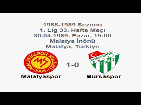 Malatyaspor 1-0 Bursaspor 30.04.1989 - 1988-1989 Turkish 1st League Matchday 33