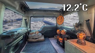 海水结冰了？在冰封的白沙滩前露营