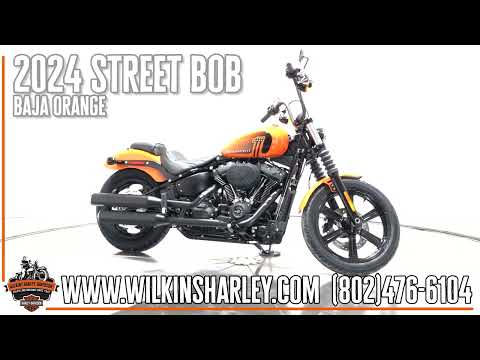 2024 Harley-Davidson FXBBS Softail Street Bob in Baja Orange