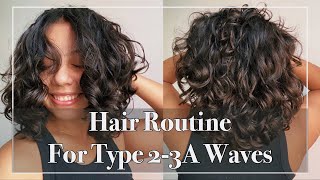 HOW TO GET DEFINED WAVES NATURALLY (HAIR ROUTINE FOR TYPE 2-3A WAVES) USING AFFORDABLE HAIR PRODUCTS