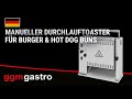 Commercial Conveyor Bun Toaster – Burger & Hot Dog Buns - 2.1 kW - 50–260°C
