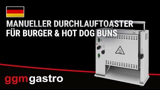 Toaster vertical - Manuel - 2,1 kW - pour pains à burger & hot-dog