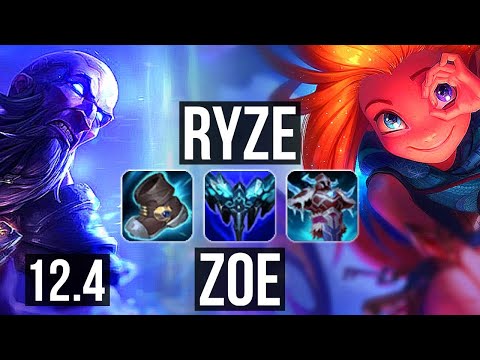 RYZE vs ZOE (MID) | Rank 2 Ryze, 10/4/10, Dominating, Rank 16 | KR Challenger | 12.4