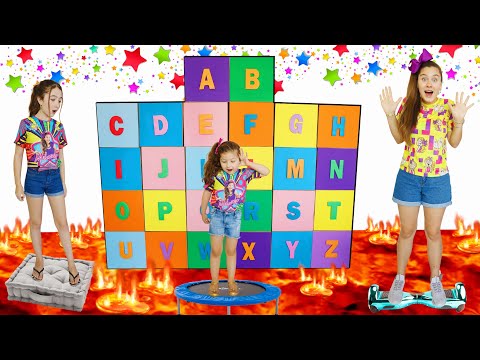 ABC APRENDENDO O ALFABETO COM A MILENINHA E AS CAIXAS MÁGICAS | Kids Pretend Play ABC Learn Alphabet