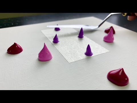 A Stair To Heaven Landscape Acrylic Painting on Mini Canvas Step by Step #033│Satisfying Demo