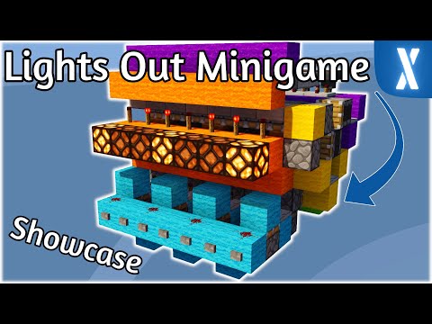 Minecraft Lights Out Minigame | Redstone Puzzle Showcase