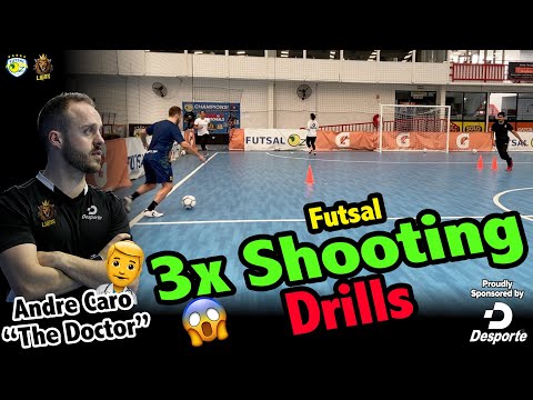 3x FUTSAL SHOOTING DRILLS FOR WINGERS / FLANKERS | 3x Treinos de finalizacao para alas
