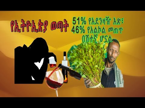 የኢትዮጵያ ወጣት 51 ከመቶው በአደንዛዥ እጽ፣ 45 6 ከመቶ በአልኮል መጠጥ ሱስ መጠቃቱን አንድ ጥናት አረጋገጠ