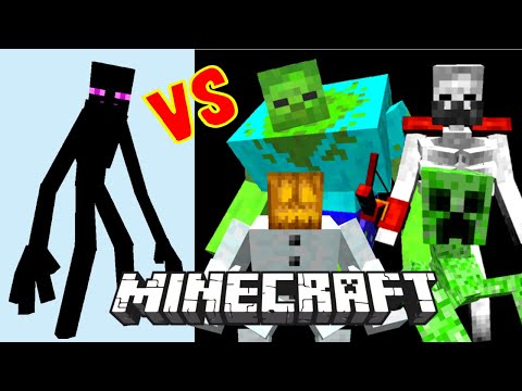 Mutant Enderman Vs. Mutant Creatures Beasts. Will he be the WINNER??? | Minecraft Mob Battle