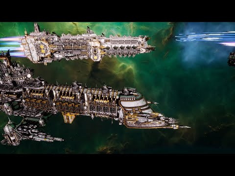 Imperial Navy vs Tyranids - Skalgrim Mod - Massive Battle - Battlefleet Gothic Armada 2