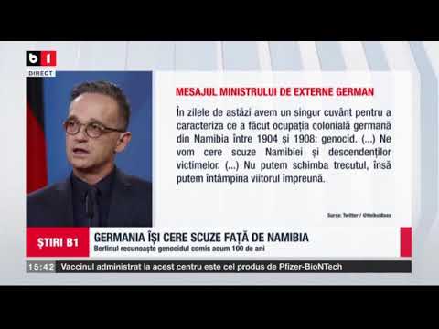 GERMANIA ISI CERE SCUZE FATA DE NAMIBIA_Stiri B1_28 mai 2021