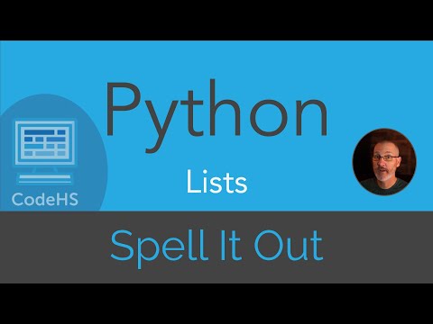 Codehs Python Lists Spell It Out