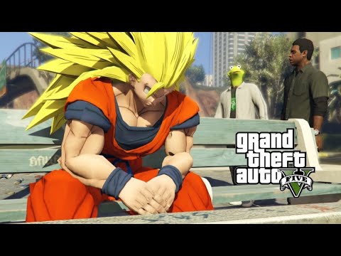 GTA 5 Crossover: Michael as Goku & Franklin as Muffet Frog - Epic Cutscene!