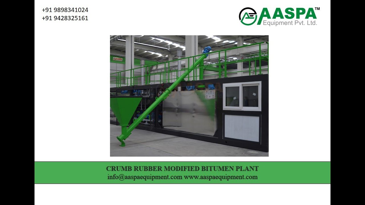 CRMB PLANT ADVANCED SOLUTION FOR CRUMB RUBBER MODIFIED BITUMEN PRODUCTION #constructionequipment