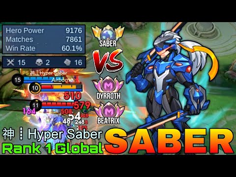 7,800+ Matches Saber VS Supreme Dyrroth & Beatrix - Top 1 Global Saber by 神┋Hyper Saber - MLBB