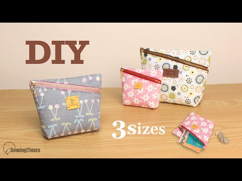 DIY Zipper Pouch in 7 minutes - Easy to make in 3 sizes!