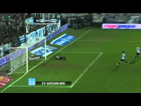 Gol de Bou. Quilmes 0 - Racing 1. Fecha 16. Torneo Primera División 2014. FPT.