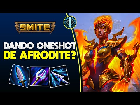 Dando TRUE DAMAGE com a AFRODITE MID - ⚡ Smite BR Conquista