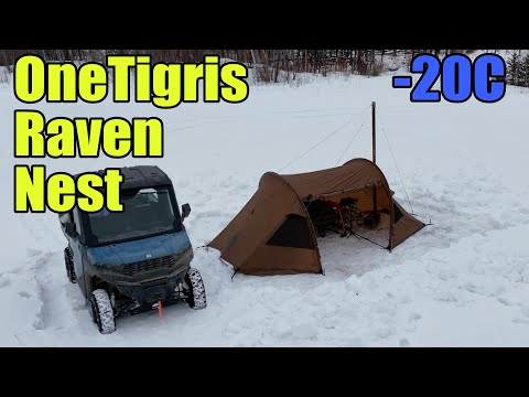OneTigris Raven Hot Tent -20 C Extreme Cold Test | Polaris Ranger 570SP Northstar