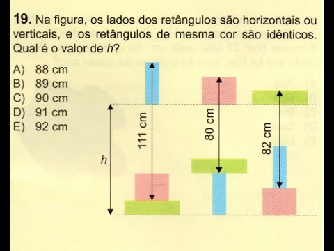 OBMEP- 2019 - PROVA NÍVEL 1 (Questão 19)-Qual o valor H ?