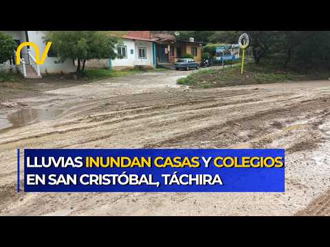 ¡BAJO EL AGUA! Fuertes lluvias inundan la Urb. Coromoto en San Cristóbal: Casas y escuelas afectadas